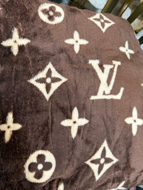 Ls Vttn (Brown Multi Logo) Blanket