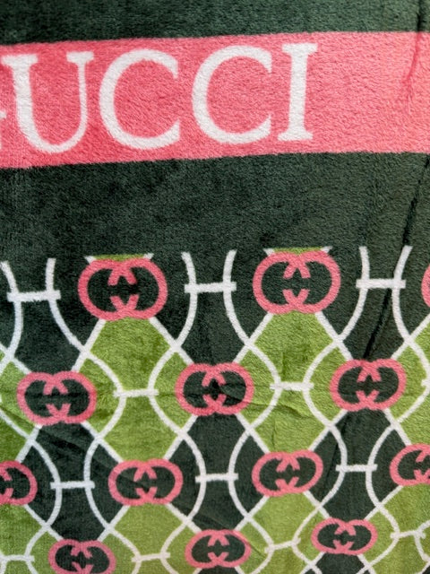 Gucc Blanket (Green & Pink)